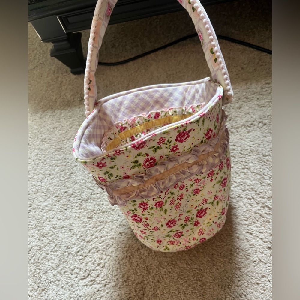 Matilda Jane Pink and Cream Floral Bucket Bag